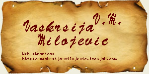 Vaskrsija Milojević vizit kartica